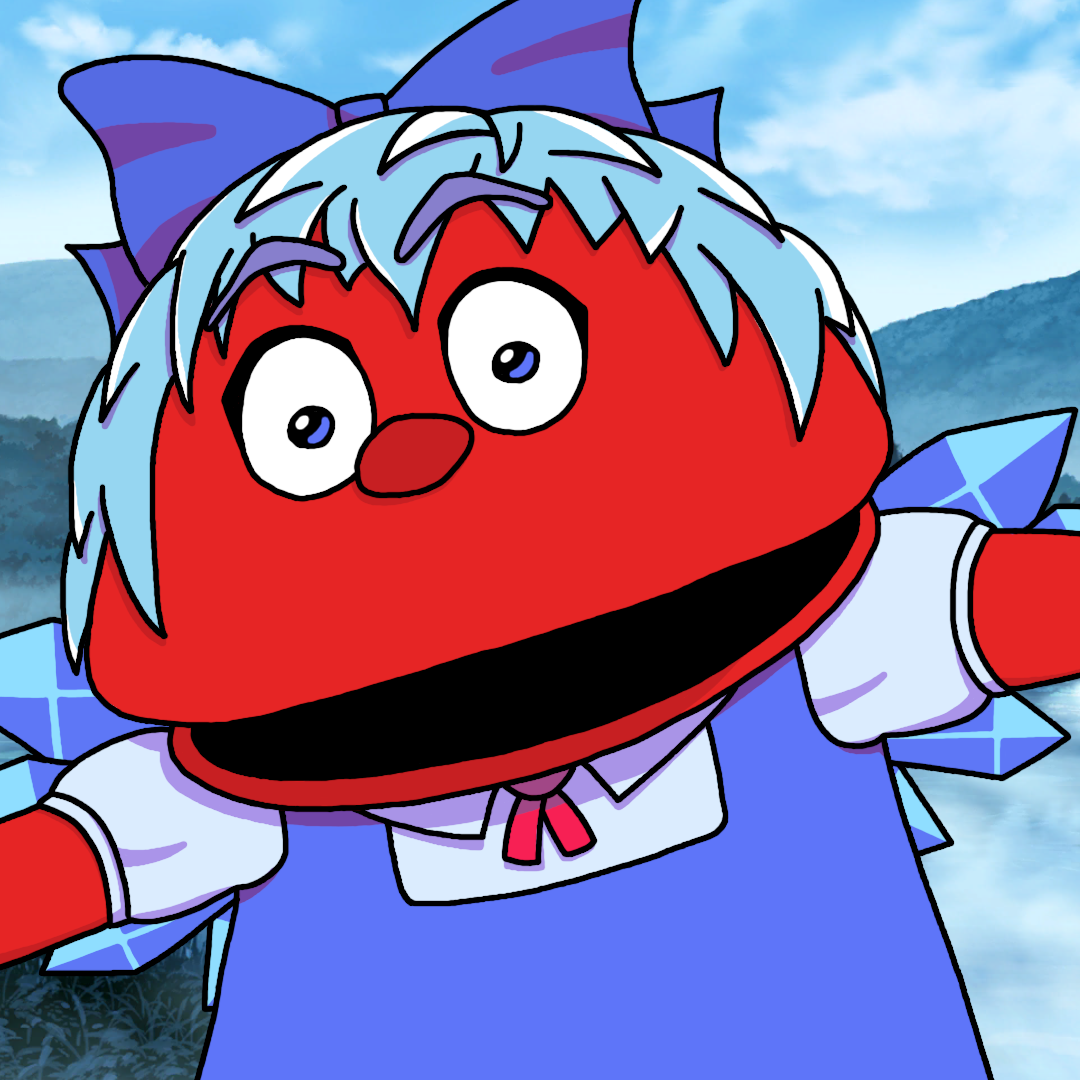 Gabibbo vestito da Cirno